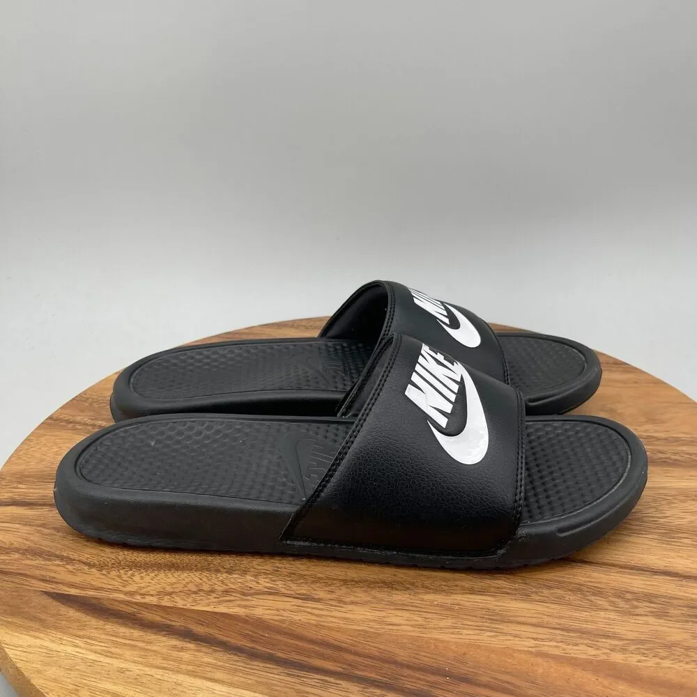 Nike Benassi JDI Sandals Mens Size 13 Black Casual Slides Comfort Pool Beach